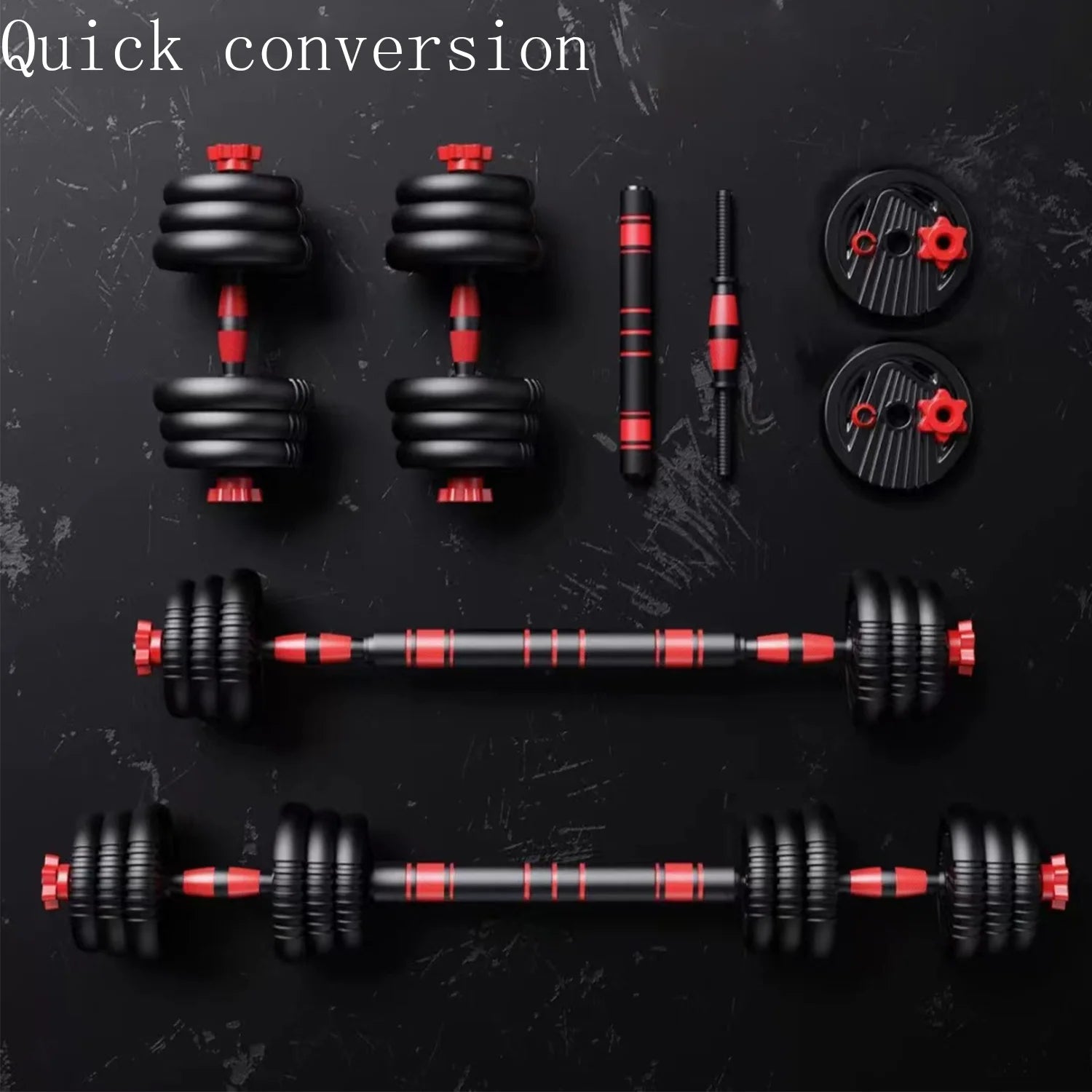 Adjustable Dumbbell Set 60 Lbs, 4-In-1 Weights Set
