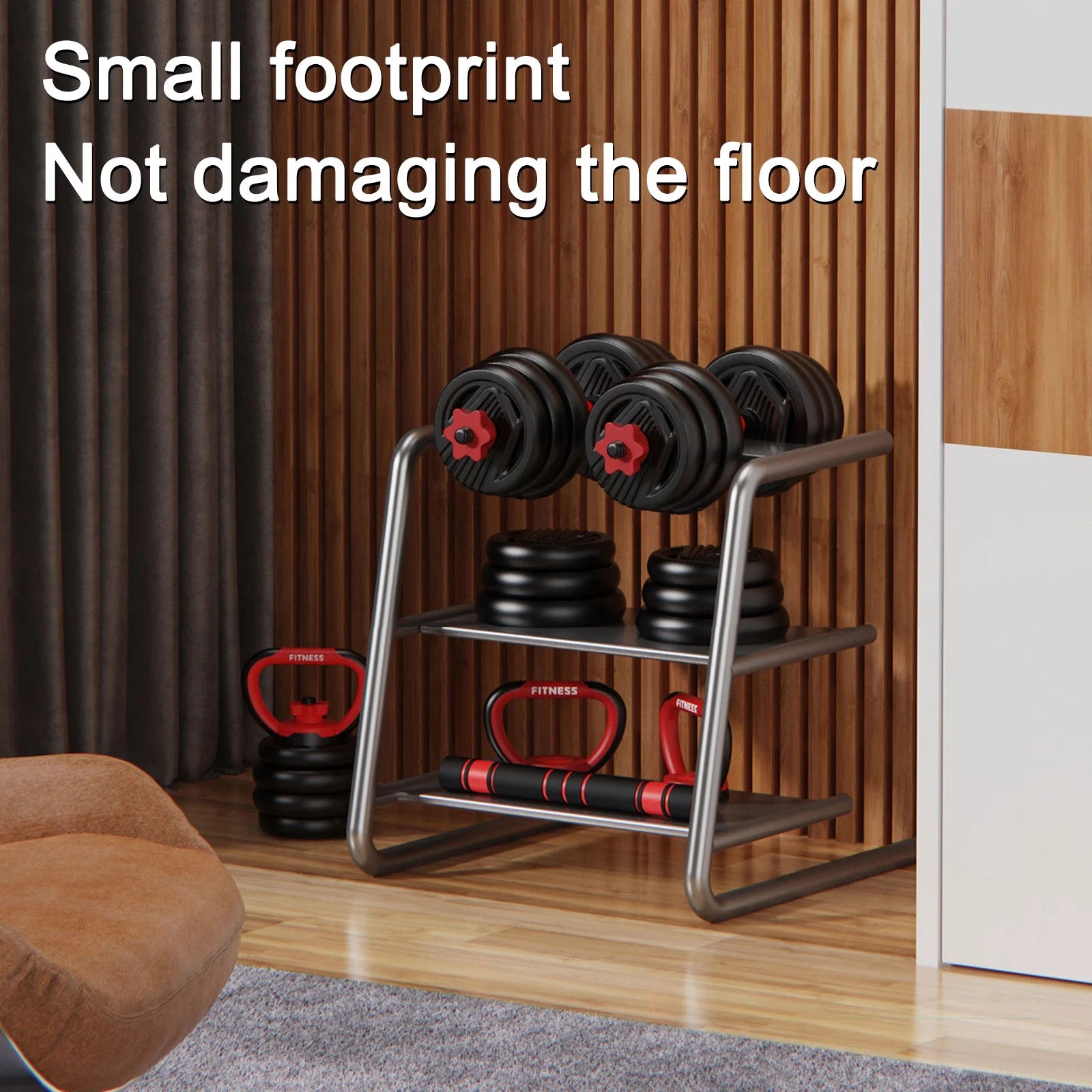 Adjustable Dumbbell Set 60 Lbs, 4-In-1 Weights Set