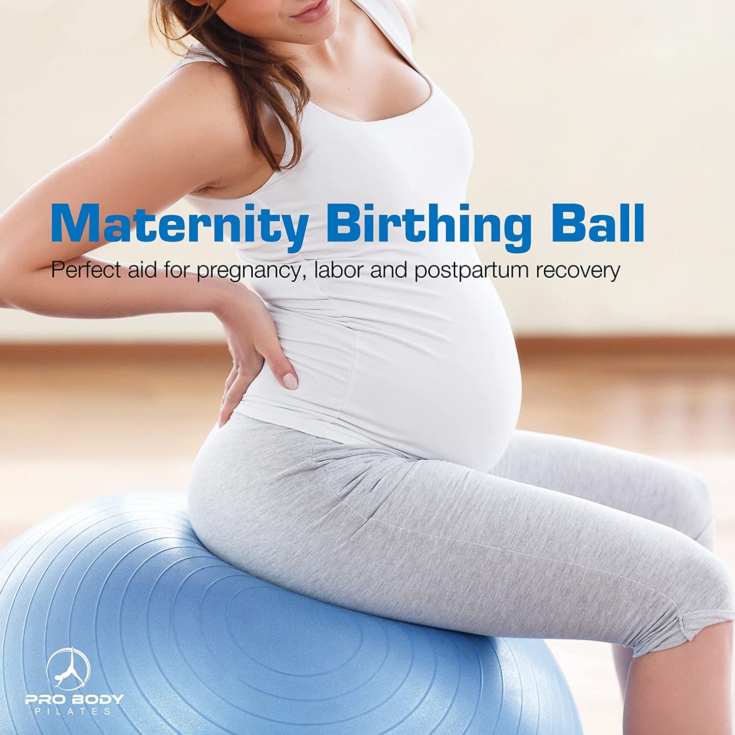 Yoga Ball - Fresh Colors Exercise Ball for Stability, Pregnancy, Workout & Physical Therapy