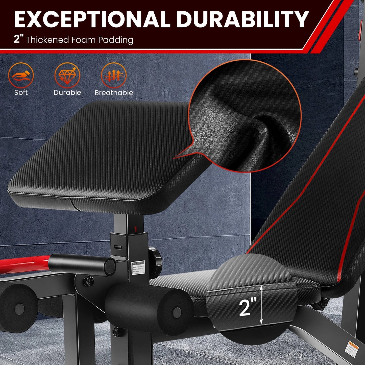 900LBS Olympic Weight Bench Set with Squat Rack, Preacher Curl, Leg Extension