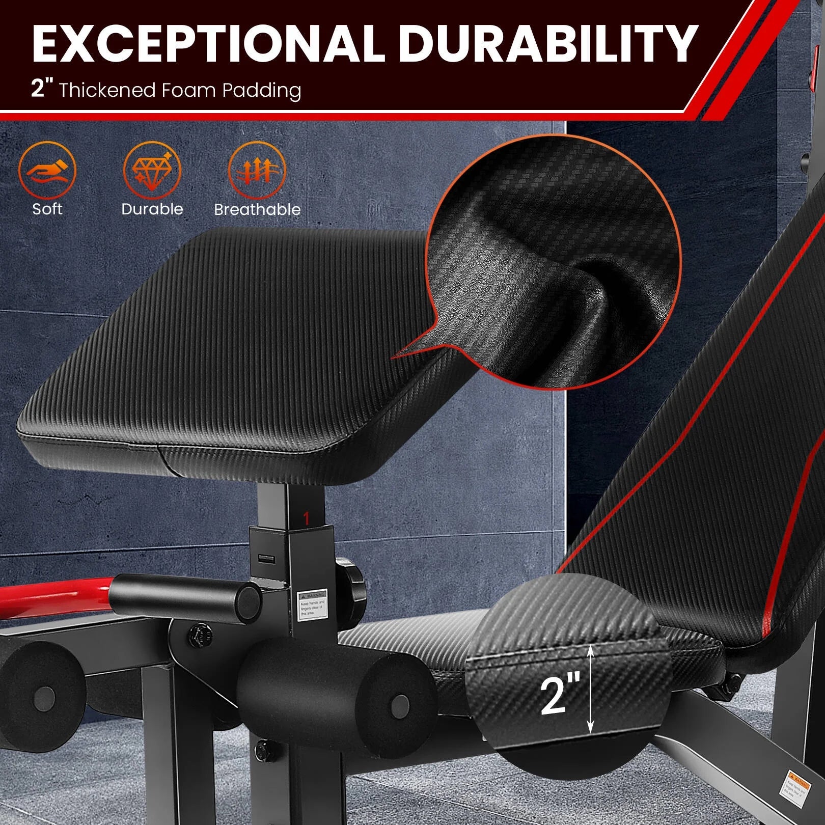 900LBS Olympic Weight Bench Set with Squat Rack, Preacher Curl, Leg Extension