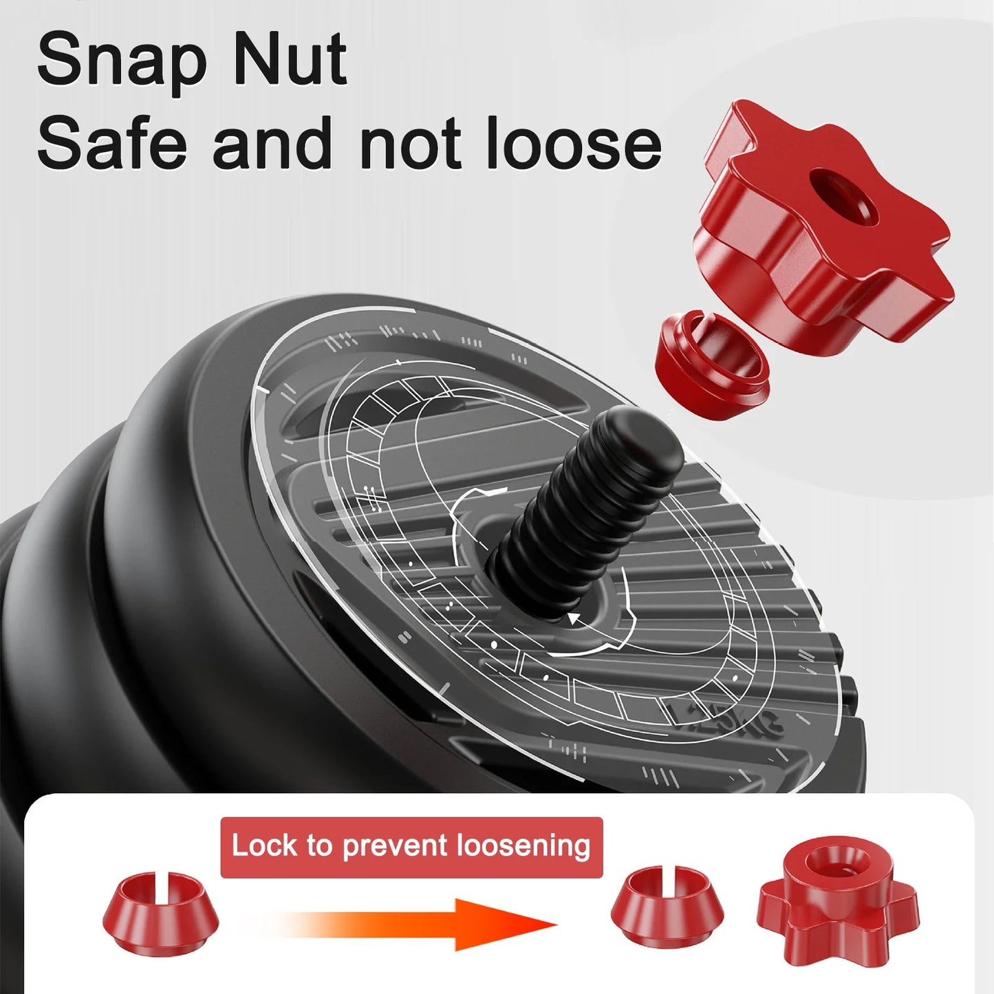 Adjustable Dumbbell Set 60 Lbs, 4-In-1 Weights Set