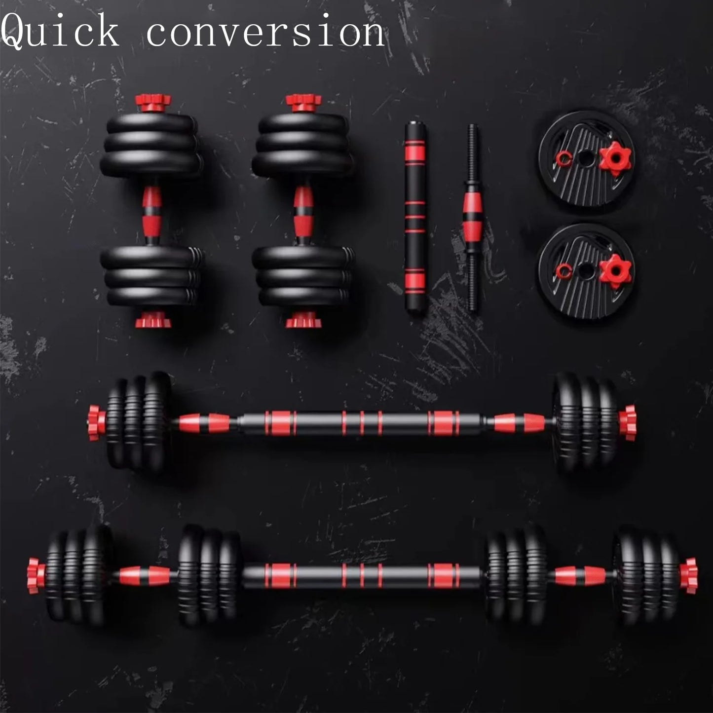 Adjustable Dumbbell Set 60 Lbs, 4-In-1 Weights Set