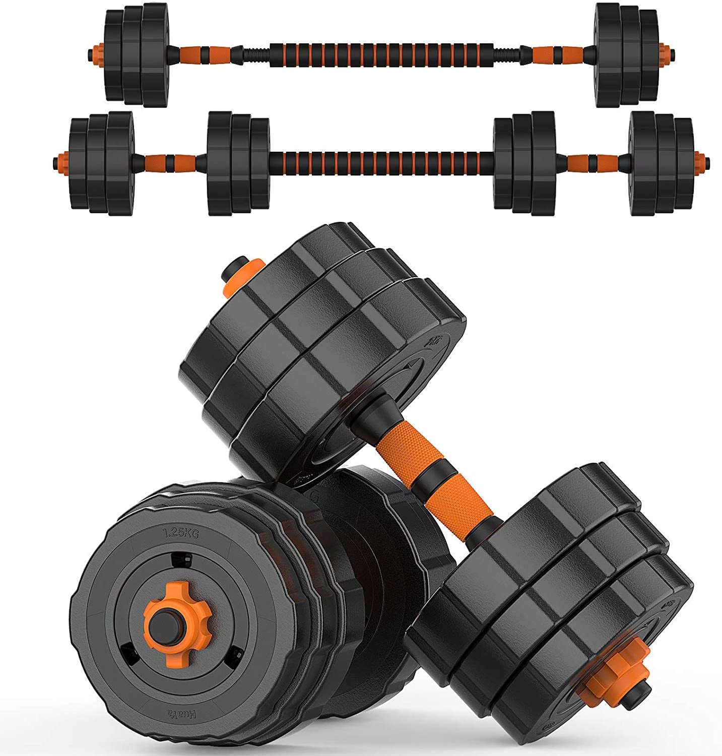 Adjustable Weights Dumbbells Set with Connecting Rod