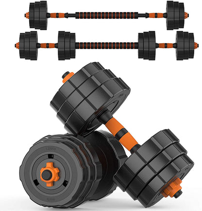 Adjustable Weights Dumbbells Set with Connecting Rod