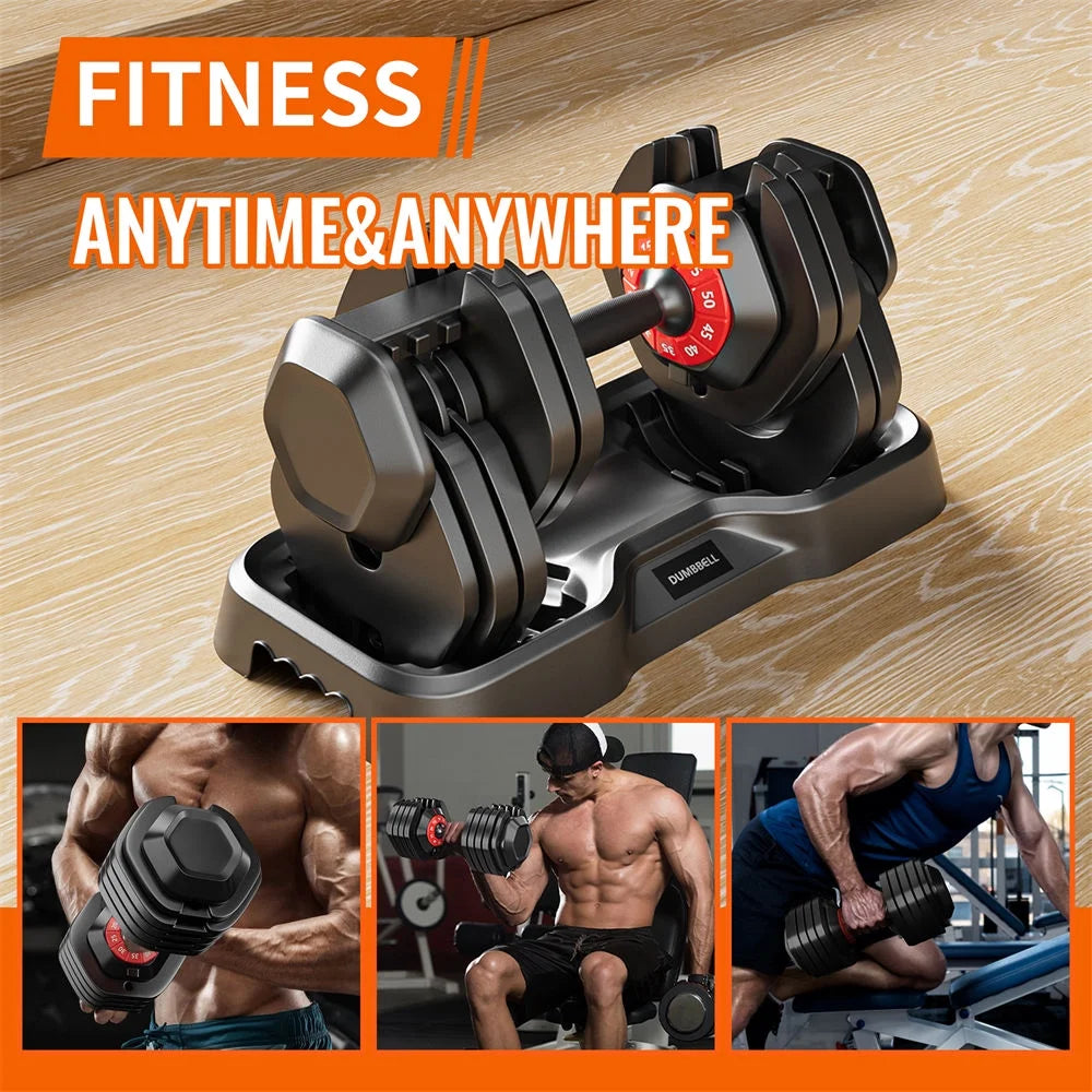 Adjustable Dumbbell Set, 10 in 1 Free Dumbbell 
