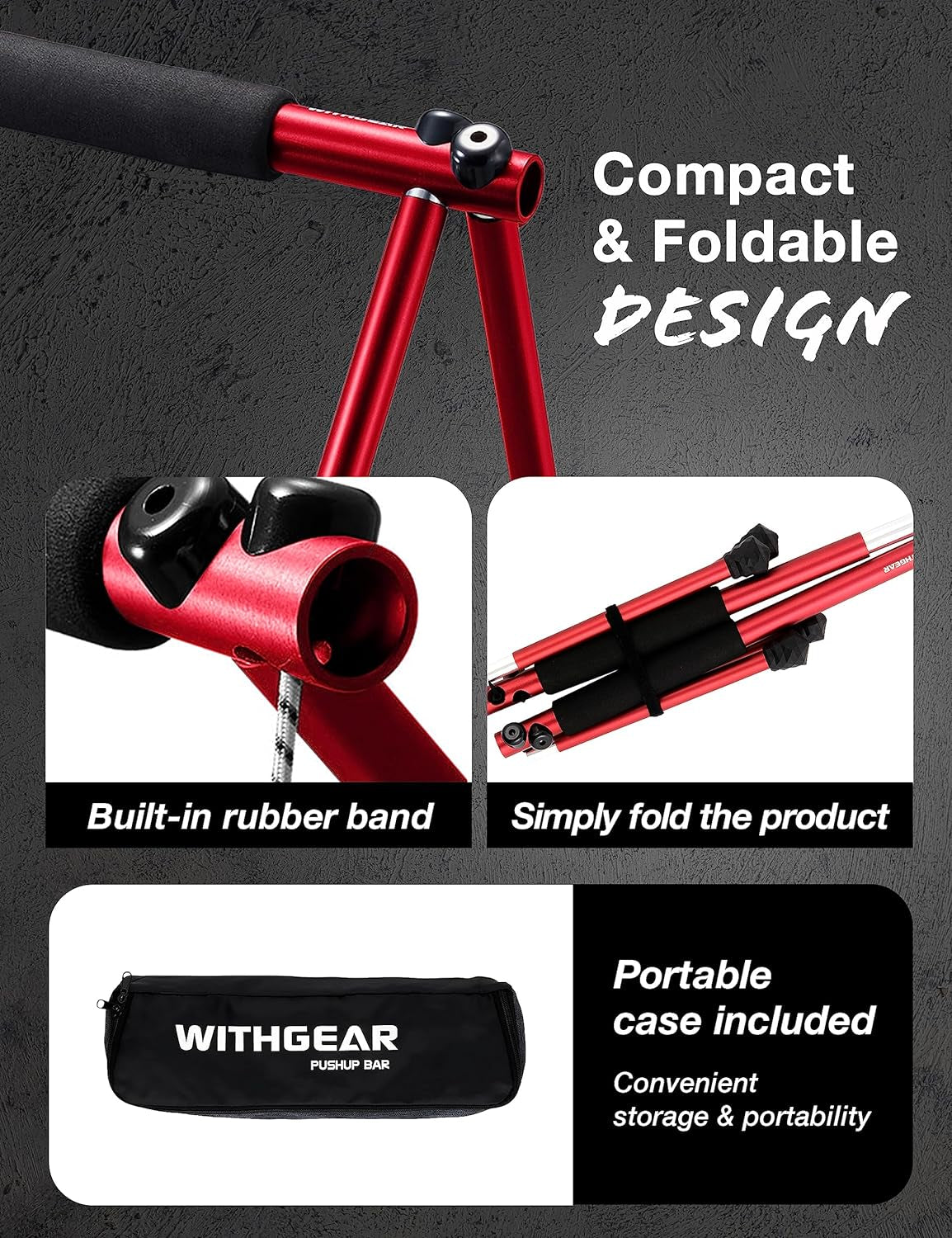 Push up Bar – Folding Dip Bar for Home Workout