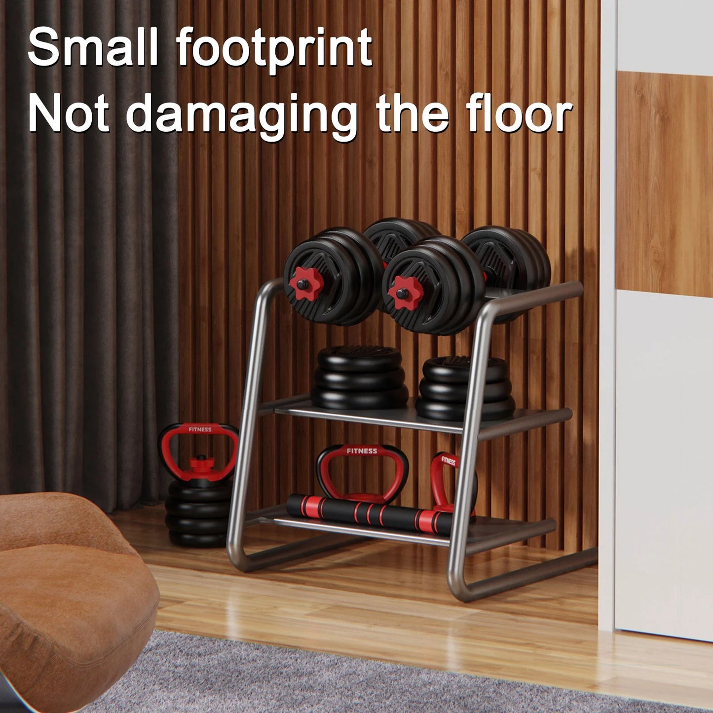 Adjustable Dumbbell Set 60 Lbs, 4-In-1 Weights Set