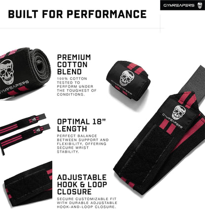 Weightlifting Wrist Wraps (IPF Approved) 18" Professional Quality