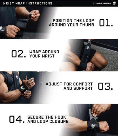 Weightlifting Wrist Wraps (IPF Approved) 18" Professional Quality