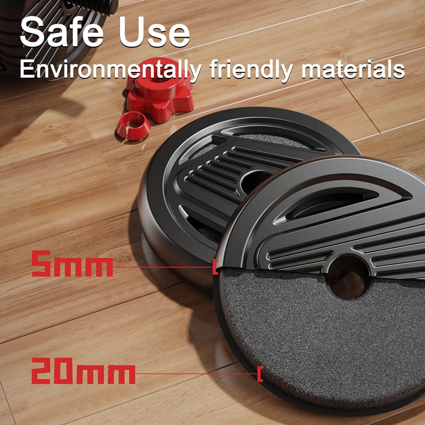 Adjustable Dumbbell Set 60 Lbs, 4-In-1 Weights Set