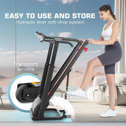 Folding Treadmill with Removable Desk