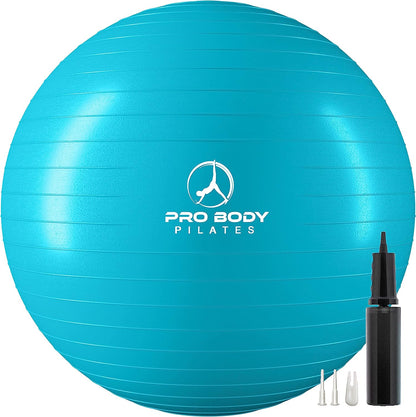 Yoga Ball - Fresh Colors Exercise Ball for Stability, Pregnancy, Workout & Physical Therapy