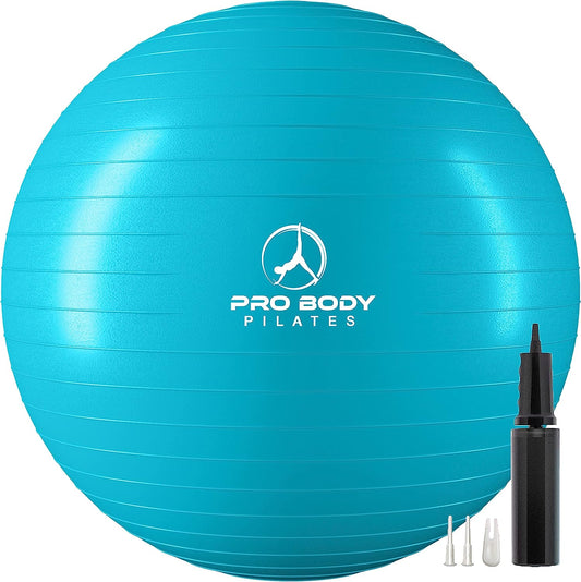 Yoga Ball - Fresh Colors Exercise Ball for Stability, Pregnancy, Workout & Physical Therapy