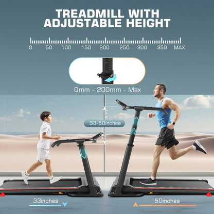 Folding Treadmill with Removable Desk